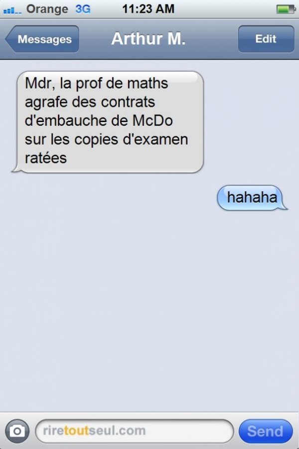 Prof de math originale