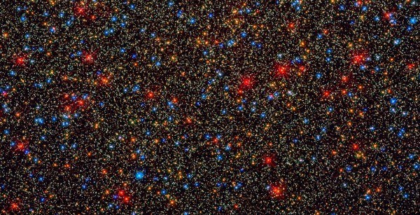 Colourful stars galore inside the globular star cluster Omega Centauri