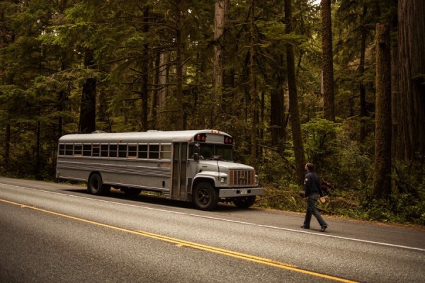 Une maison dans un bus scolaires américain