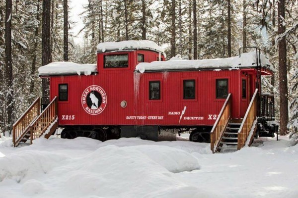 Une maison dans une locomotive en Essex, Montana