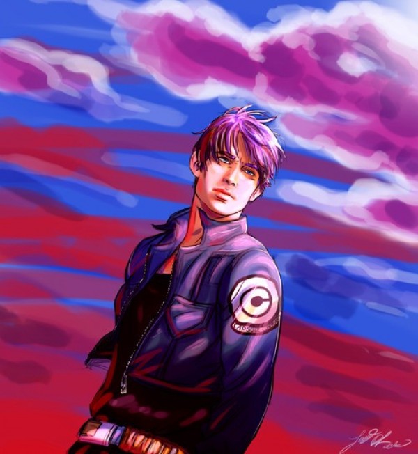 Trunks, les cheveux dans le vent et le regard profond