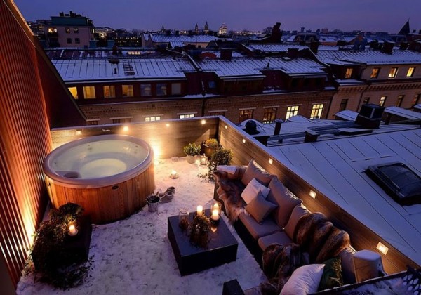 Dans ce jacuzzi sur les toîts de Göteborg en Suède